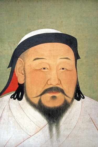 A painting of a portrait of Kublai Khan