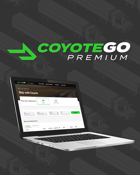 CoyoteGO Premium displayed on a laptop