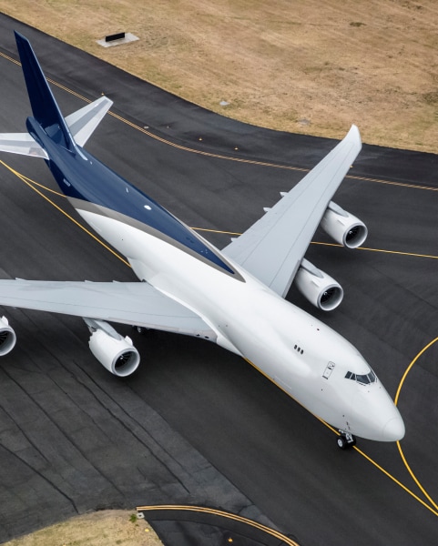 airplane on a taxiway