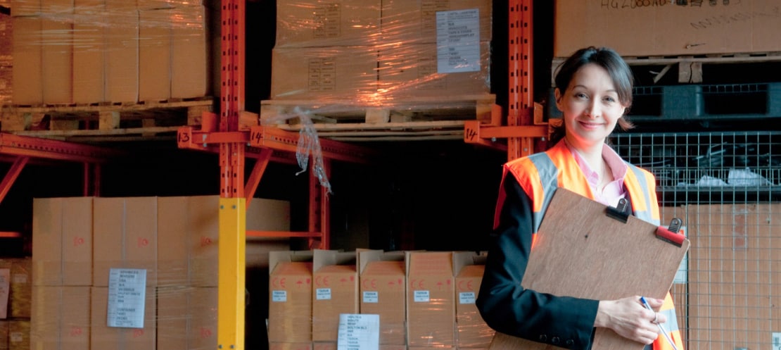 UPS employee helping to manage the Overstock returns process