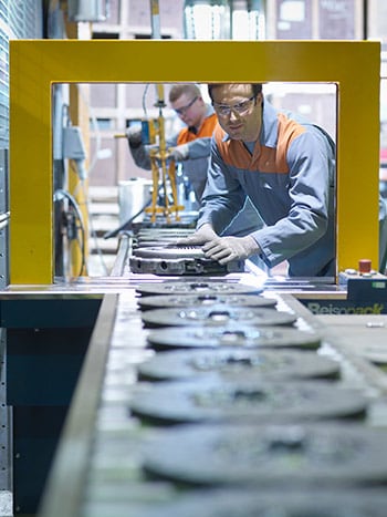 Automotive parts factory assembly line