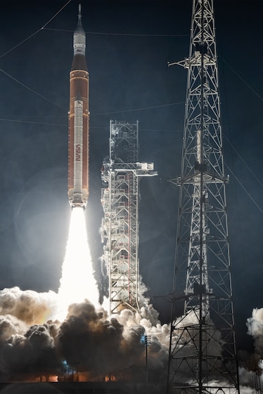 The Artemis-1 launch at Kennedy Space Center