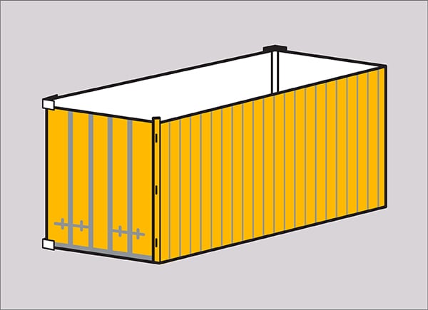 Open-top-ocean-container