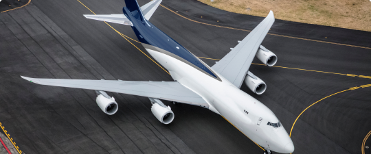 airplane on a taxiway