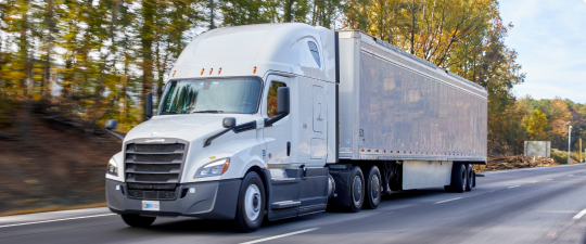 semi-truck on a highway